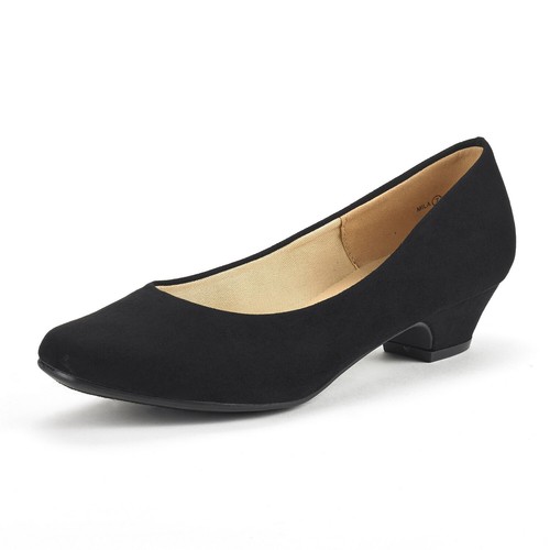 Women pump shoes low chunky - pump,