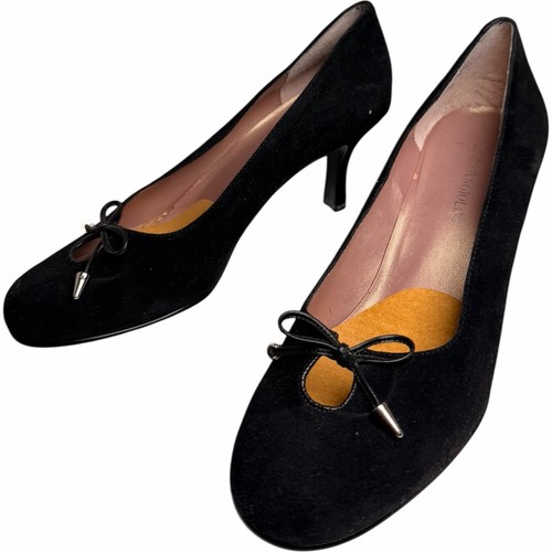 Enzo angiolini black suede bow - angiolini,