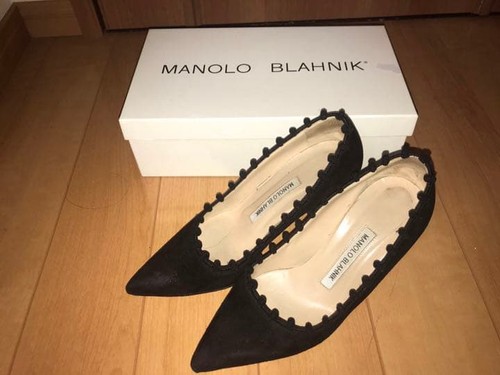 Manolo blahnik suede dot - suede, pumps